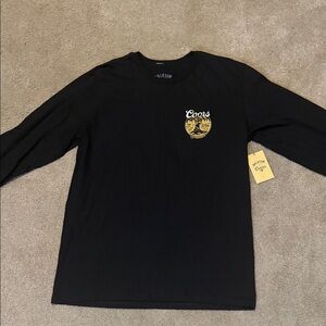 Brixton X Coors Black and Gold Long Sleeve Tee
